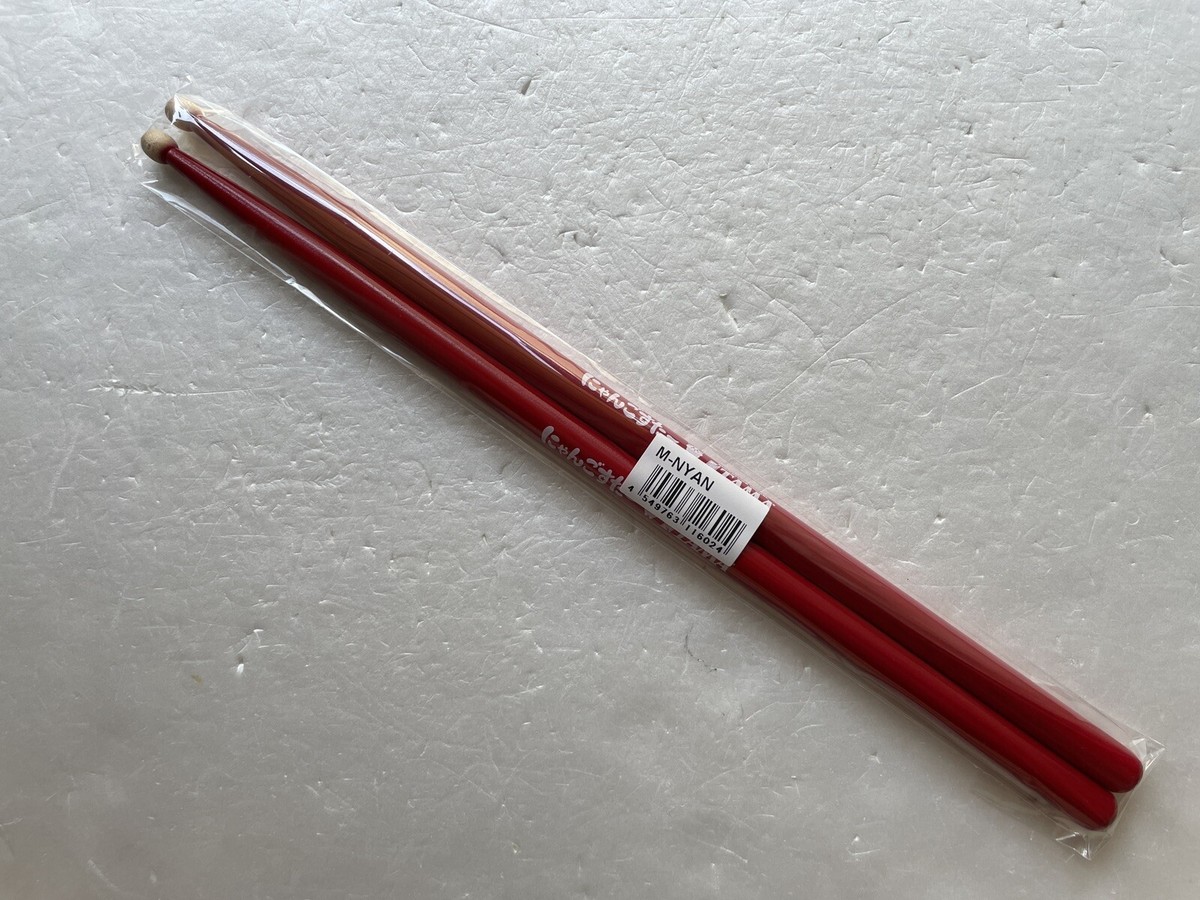 nyan _tama Tama Drumsticks M-NYAN Nyango Star Signature Model Maple Red Round