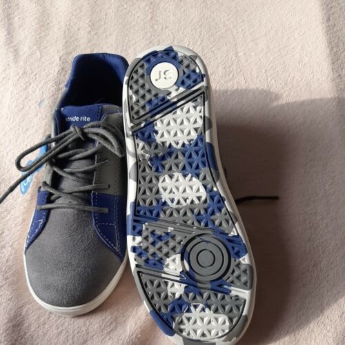 Stride Rite Made2play Maci Sneakers Boys Size 2 Us / 34 Eu Youth Wide Gray/blue. - Picture 6 of 6