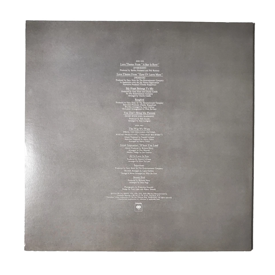 Barbra Streisand's Greatest Hits Volume 2 Vinyl 12" LP Columbia Records FC-35679 - Image 2 of 4