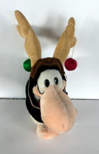 Vintage 1985 Dakin Opus Reindeer Penguin Christmas Plush 12" Stuffed Animal