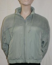 Urban Outfitters Sz L Comfy Full Zip Crop Bomber Jacket Green Tie Mock Neck NWOT