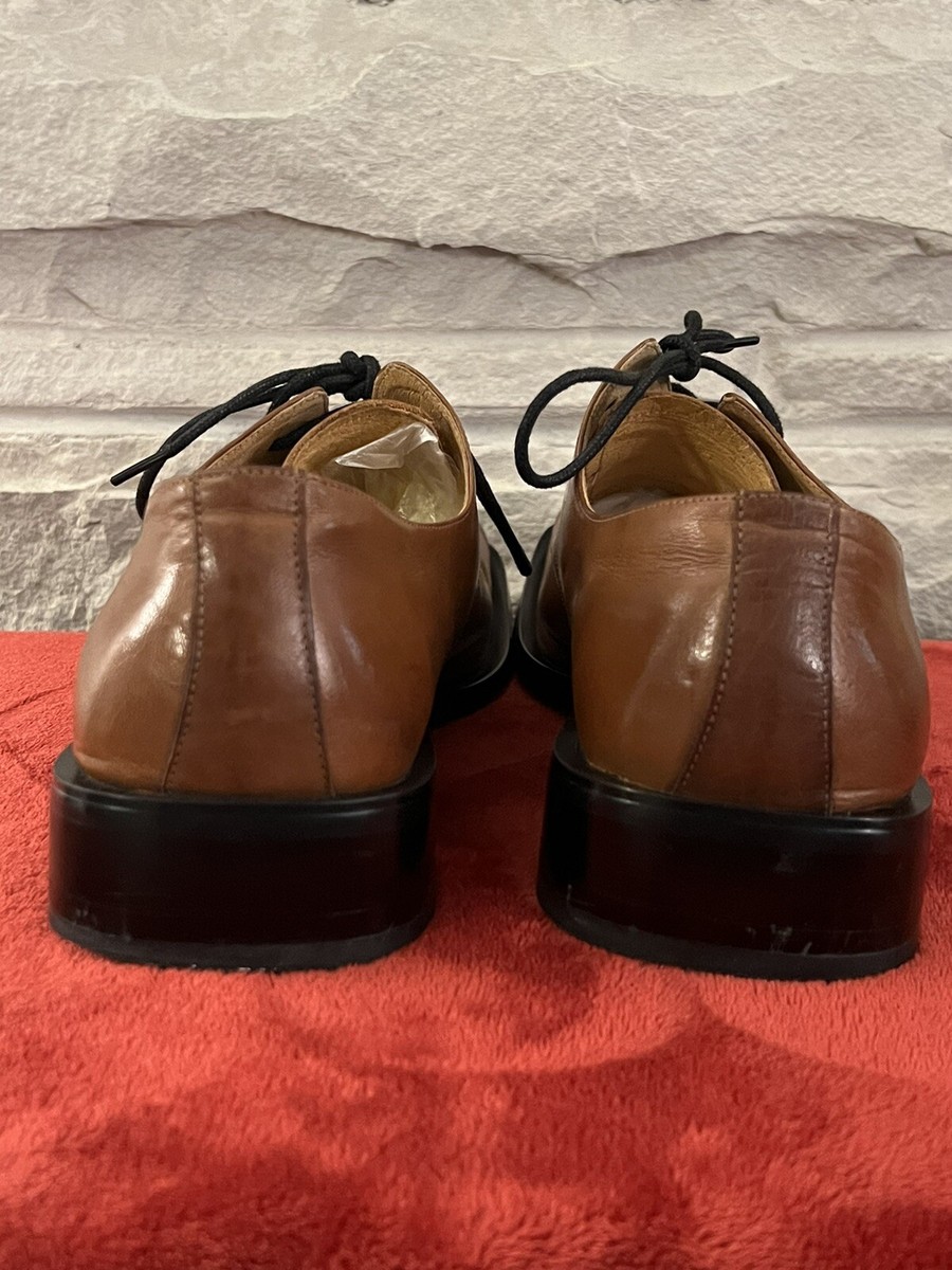 Piero Valentino Dress Shoes Mens Size 8 Square Toe Brown  display picture 1