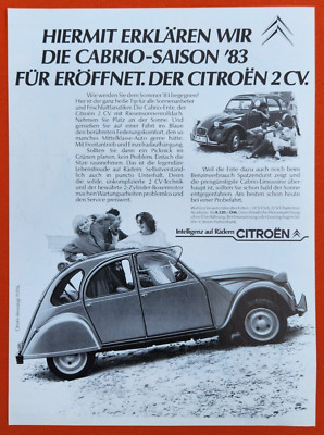 2. Citroen 2 CV - Die Ente Werbeanzeige Werbung Reklame 1983