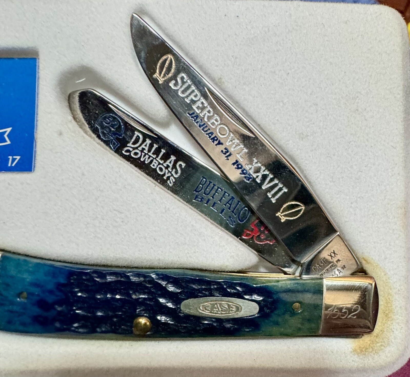 CASE KnifeDallas Cowboys 1993 Superbowl XXVII Champions, Collector's