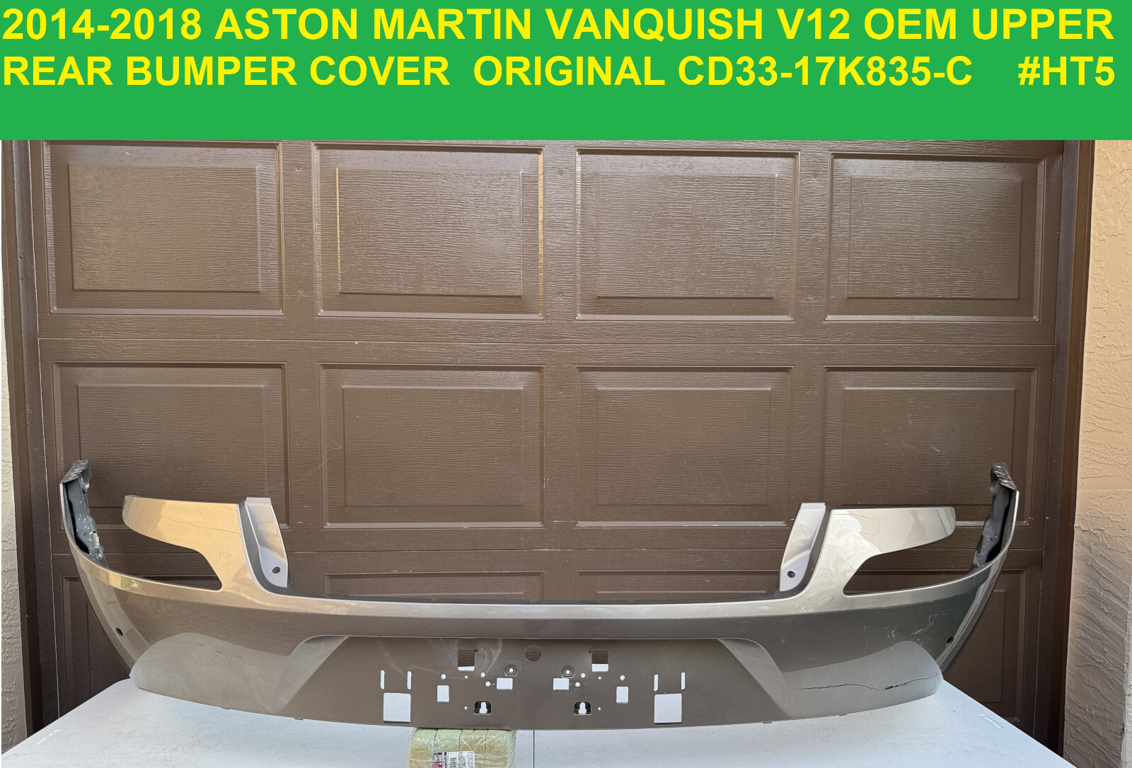 ✅ 2014-2018 ASTON MARTIN VANQUISH REAR BUMPER UPPER OEM W/SENSOR CD33-17K835-C