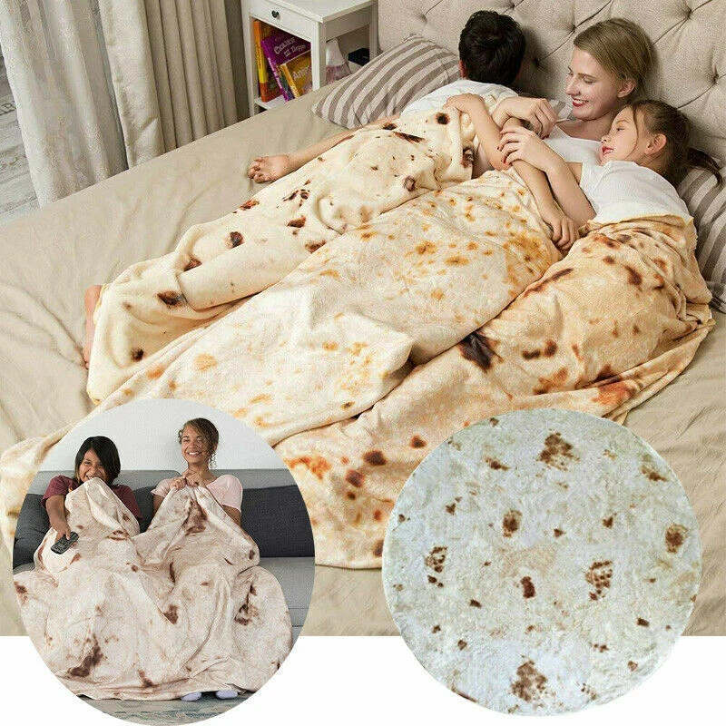 Blanket that looks like a tortilla hot sale