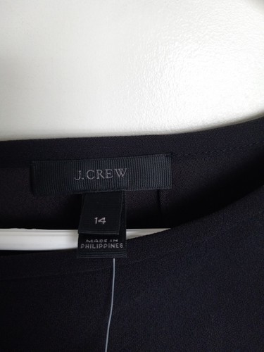 NWT J Crew Women's Top Blouse With Bell Sleeves Black Size 14 NEW - Picture 3 of 5
