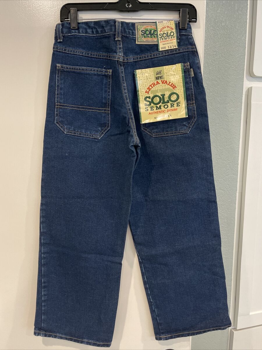 Vintage 90s Solo Semore Jr Denim Jeans 13/14 Baggy Vintage 90s Solo Semore Jr Denim Jeans 13/14 Baggy