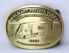 Walmart Private Fleet 2022 Children's Miracle Network Safety Brass Belt Buckle