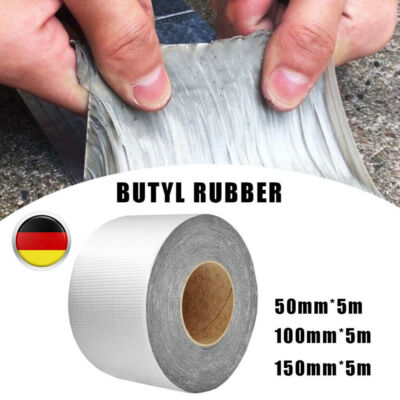 Thick Waterproof Tape Butyl Seal Rubber Aluminum Foil Tape 50/100/150 mm DHL