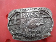 Bass Anglers Sportsman Society 30 the Anniversary collectable belt buckle