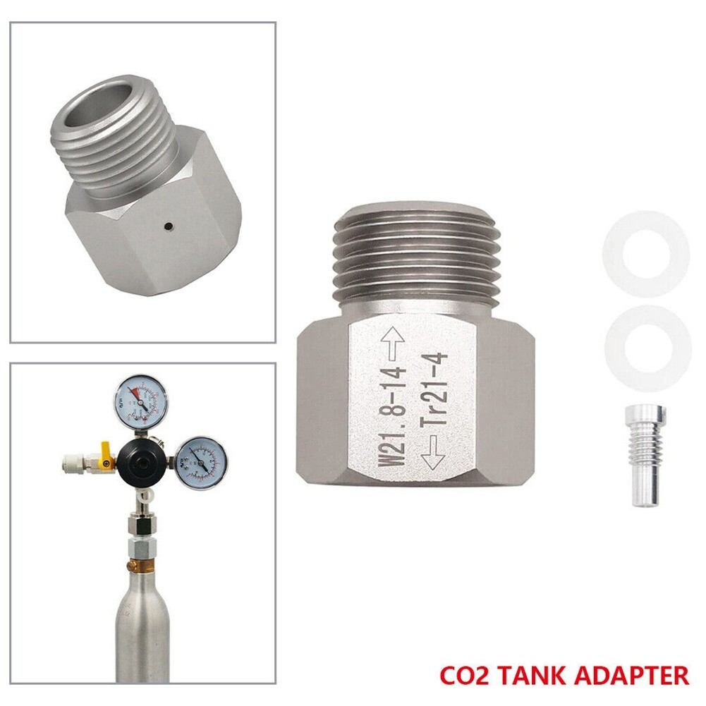 Adaptateur Recharge CO2 TR21.4 Vers W21.8 - Pour SodaStream, Brassage Maison, Aquarium