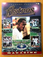 August 2000 Houston Astros Program Magazine Enron Field Inaugural RICH HILDALGO