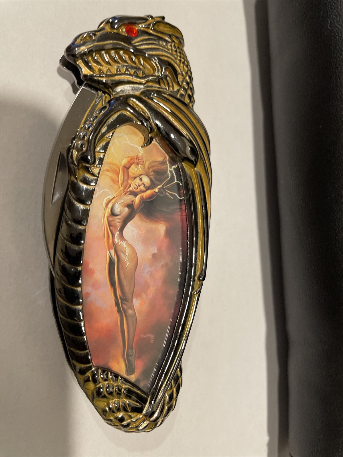 FRANKLIN MINT KNIGHTSTONE COLLECTION DRAGON FANTASY KNIFE Goddess Of