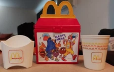 1989 vintage Fisher Price McDonalds Happy Meal Play set W/cup & Fry Holder RARE