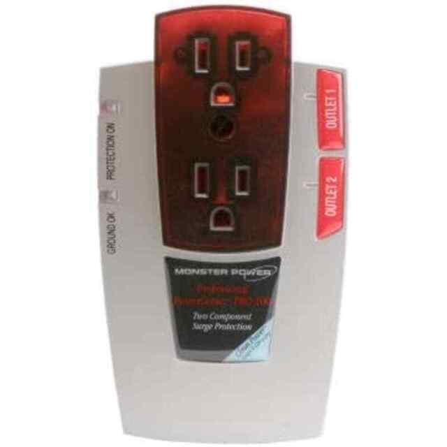 NIB Monster Cable Pro 200 Audio Video Powercenter 2 Outlet Surge Protector
