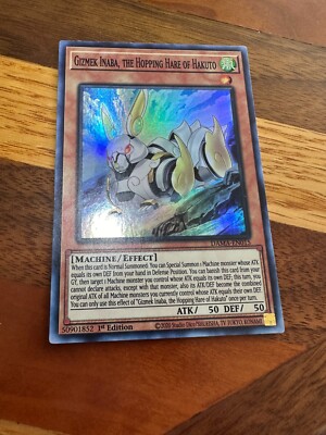 Gizmek Inaba, the Hopping Hare of Hakuto DAMA-EN015 1st Ed Super Rare NM + BONUS