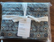 POTTERY BARN Auden PickStitch Handcrafted Reversible Std Sham-NWT
