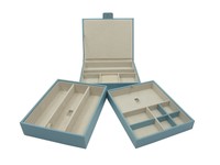 Set 3 Stackable Trays Jewelry Box Organizer Storage In premium Quality Hand... Set 3 Stackable Trays Jewelry Box Organizer Storage In premium Quality Hand...