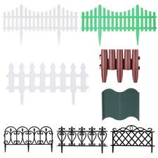 Flexible Garden Border Fence Lawn Grass Edging Picket Panel Plastic Scroll Wall