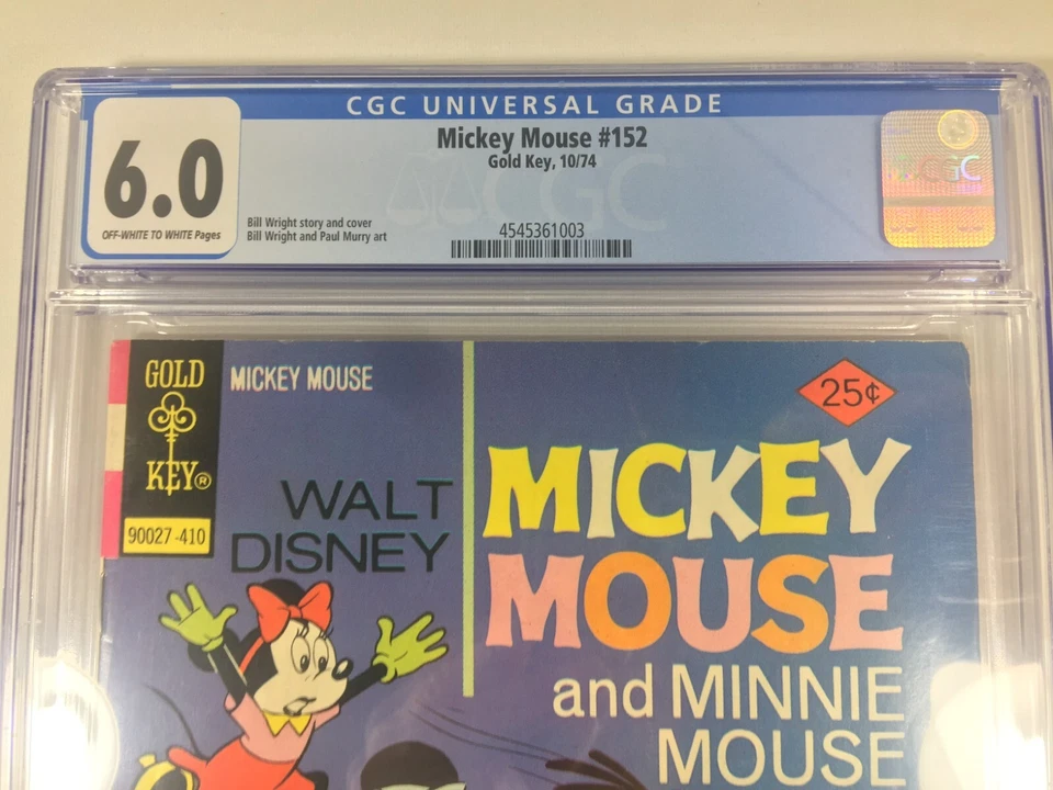 CGC Graded Walt Disney Mickey Mouse and Minnie Mouse #152 Gold Key Comics 1974 - Image 2 of 4