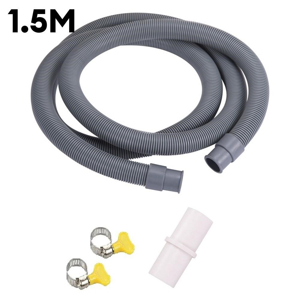 Reliable Gray Drain Pipe for Washing Machine Dishwasher Extension Kit 2