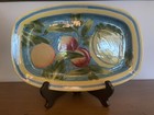 Le Souk Tunisia 9”X13” Fruit Design Rounded Edge Rectangular Platter Tray