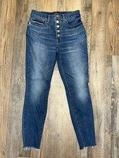 Lucky Brand Bridgette Skinny Womens Jeans 4/26 Blue Denim Button Fly High Rise