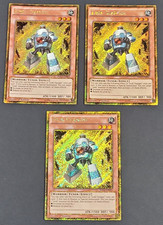 Yugioh - 3x Junk Changer - PGL3-EN002 - 1st Ed - LP/NM - Gold Secret Rare - 2016