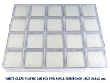 20 PCS CLEAR PLASTIC JAR BOX 3x3CM GEM JEWELRY DISPLAY SHOW CASE PREMIUM GRADE