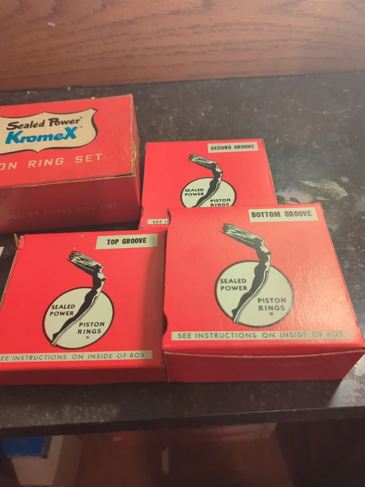 Juego de anillos de pistón 1962-1973 Willys Kaiser Jeep Tornado 230 OHC seis M715 .010 más Foto 2 de 4
