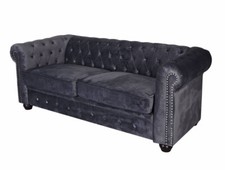 Divano due posti velluto grigio divano di design Chesterfield divano panca divano salotto