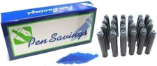 24 - Fountain Pen Refill Ink Cartridges for Montblanc, Cartier, - LEGAL BLUE