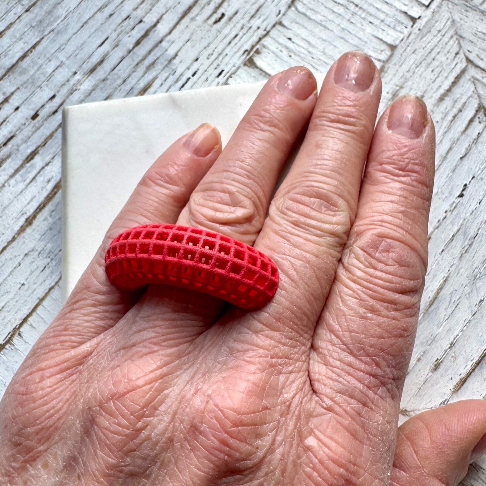 Contemporary Plastic Red Ring 3D Printer Made Par… - image 4