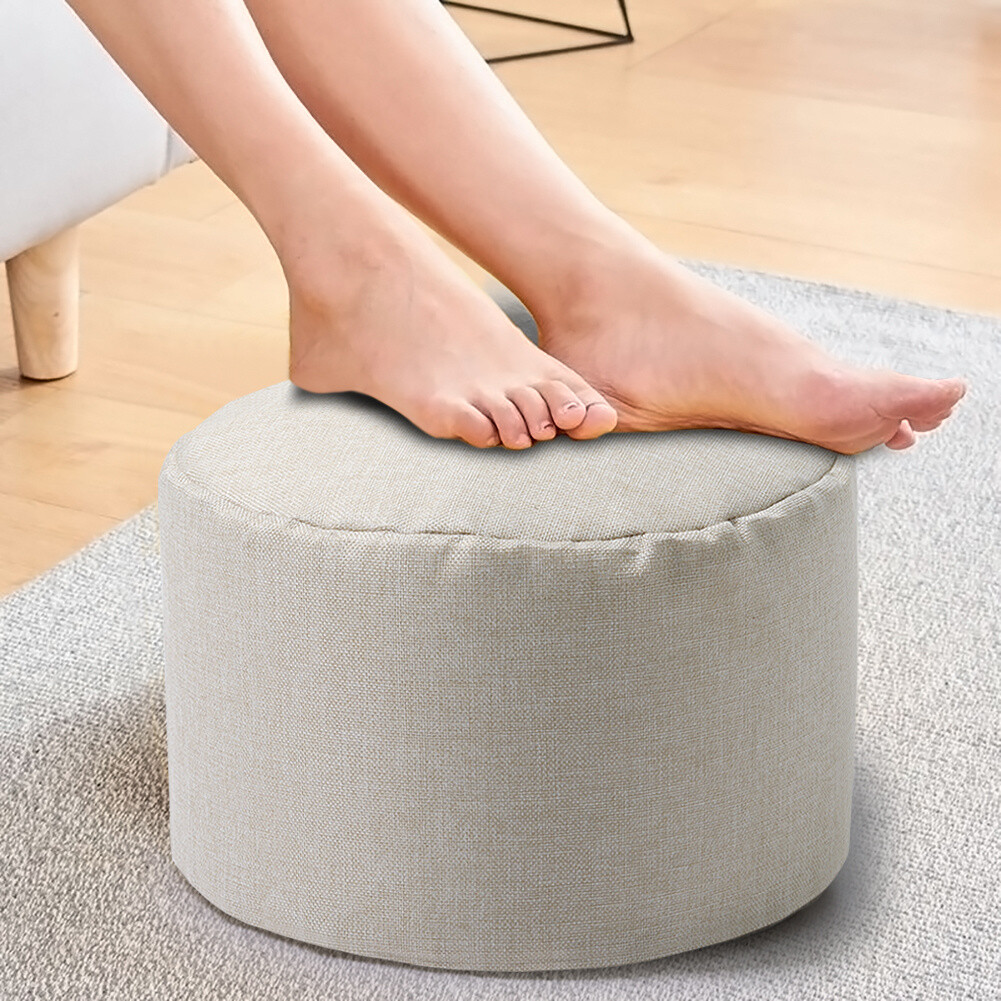 40cm Round Bean Bag Foot Rest Stool Pouffe Living Room Beanbag Ottoman