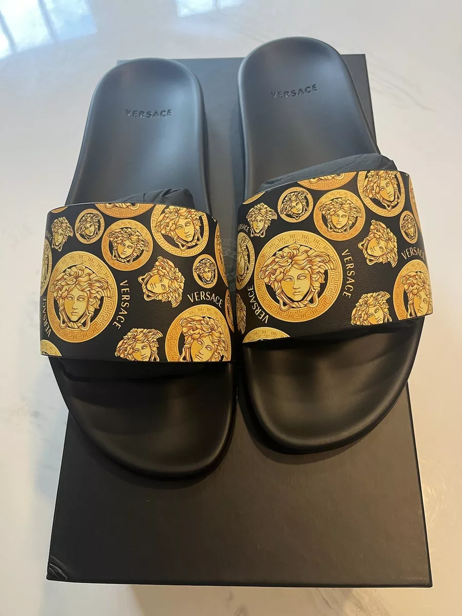 Mens versace hotsell slides