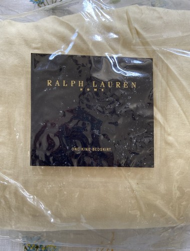 Camicia da letto LAUREN RALPH LAUREN Cal King con volant antipolvere collezione casa giallo crema - Foto 6 di 6