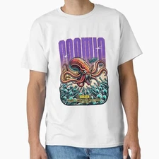 Cosmic Kraken Streetwear T-Shirt Design Classic  Made in USA/AUS T-Shirt S-2XL