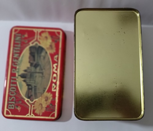 SCATOLA LATTA BISCOTTI P. GENTILINI ROMA - RIPRODUZIONE - Foto 7 di 7