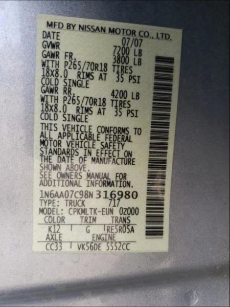 Transfer Case Without Power Split Bench Seat Fits 08-09 TITAN 2784882 Foto 3 de 4