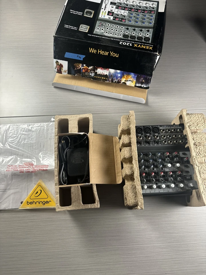 Behringer XENYX 1202 Mixer 12-Input 2-Bus Analog British EQs Mic Preamps Box - Image 2 of 4