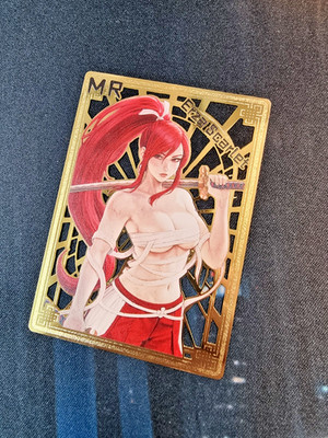 Erza Scarlet - Fairy Tail 066/100 | Gold Metall Waifu Goddess Story Card