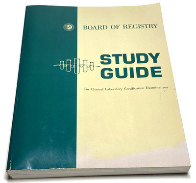 Board of Registry Study Guide Clinical Laboratory Certification Textbook 1986