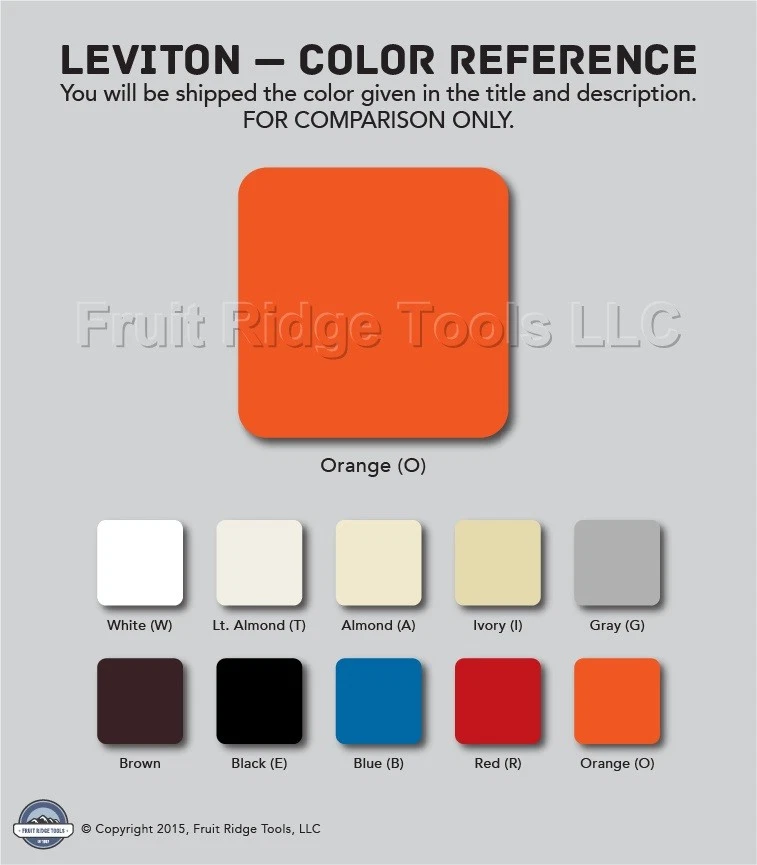 Leviton RESIDENTIAL Orange Duplex Receptacle Outlet 5-15R 15A 5248-OR NO STRAP - Image 3 of 4