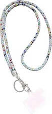 Fashion 34.8'' Sparkle All Round Crystal Neck Lanyard,Bling Work Name Card Holde