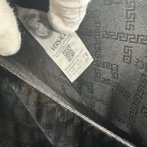 NWT Versace | Pink Coated Canvas Monogram Calf Leather Shoulder Bag $1290 - Picture 8 of 11