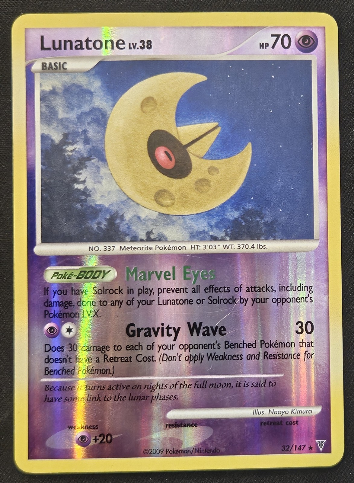 Lunatone 32/147 Platinum Supreme Victors Reverse Holo Rare Pokémon TCG 2009 LP