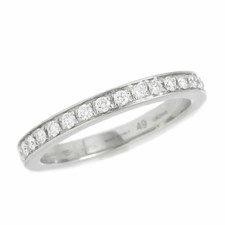 BVLGARI Dedicata a Venezia Diamond Band Ring size US5 Platinum PT950 Auth w/Box