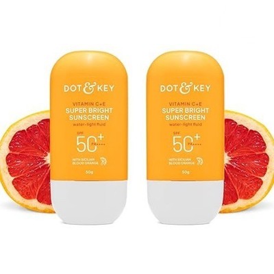 Dot & Key Vitamin C + E Super Bright Sunscreen SPF 50 PA++++ 50g 2 Pack Glow No