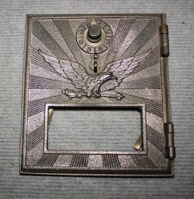 Antique USPS P O Post Office Box Postal  Box Door With Glass and Combination